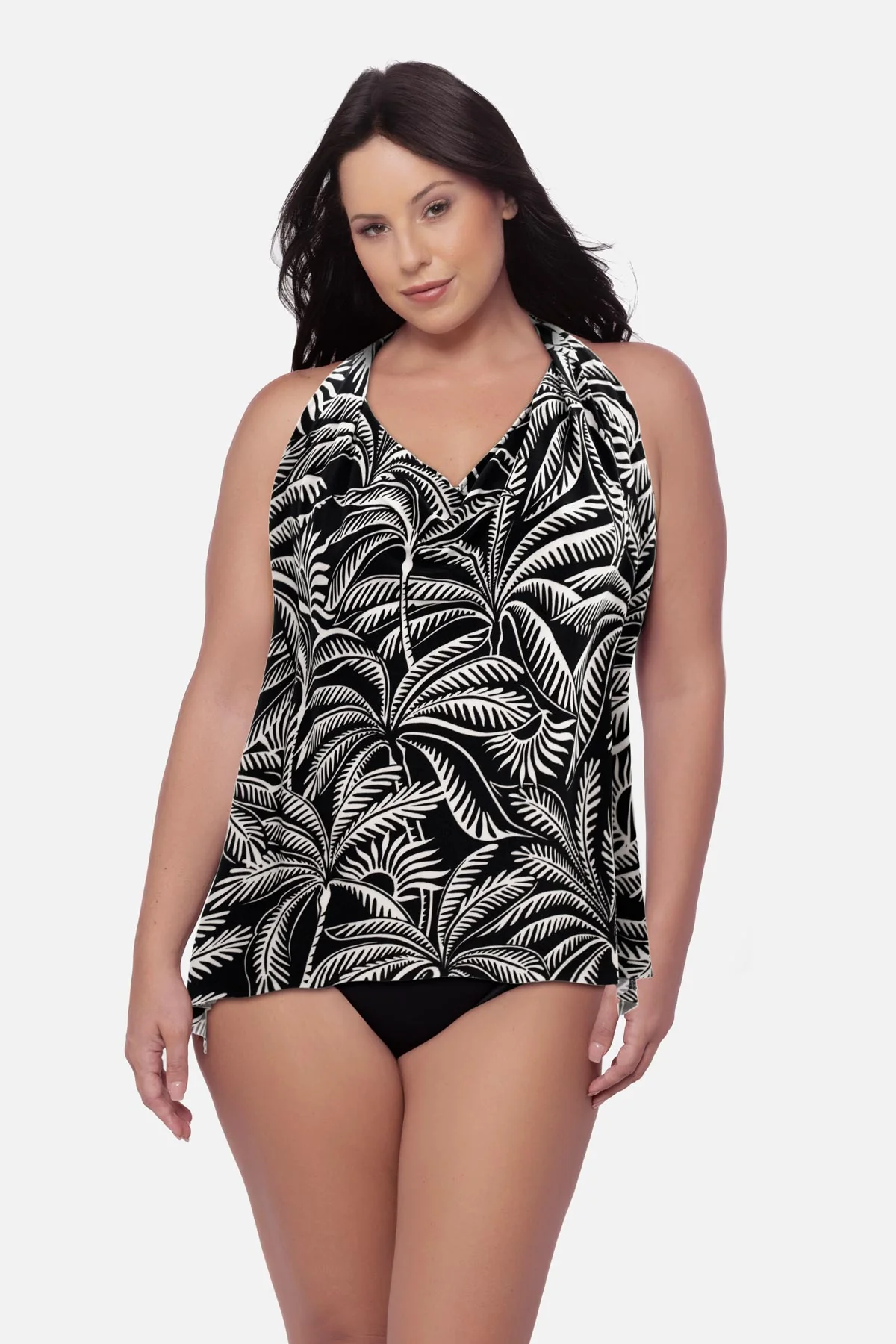Plus Size Sophie Tankini Top in Hearts Of Palm